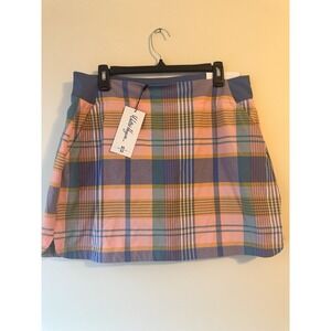 Walter Hagen Golf Skort Womens Large Plaid Performance 11 P11 Skirt Shorts NEW